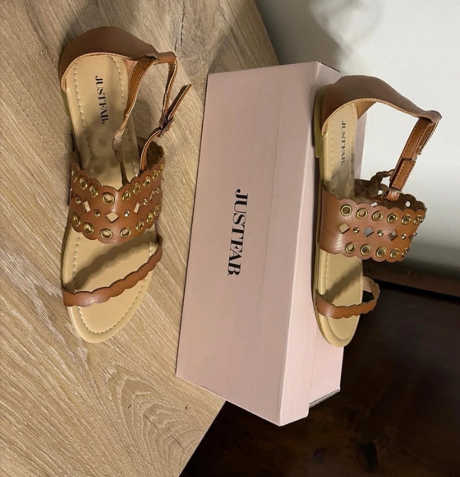 Sapatos abertos camelo – photo 2